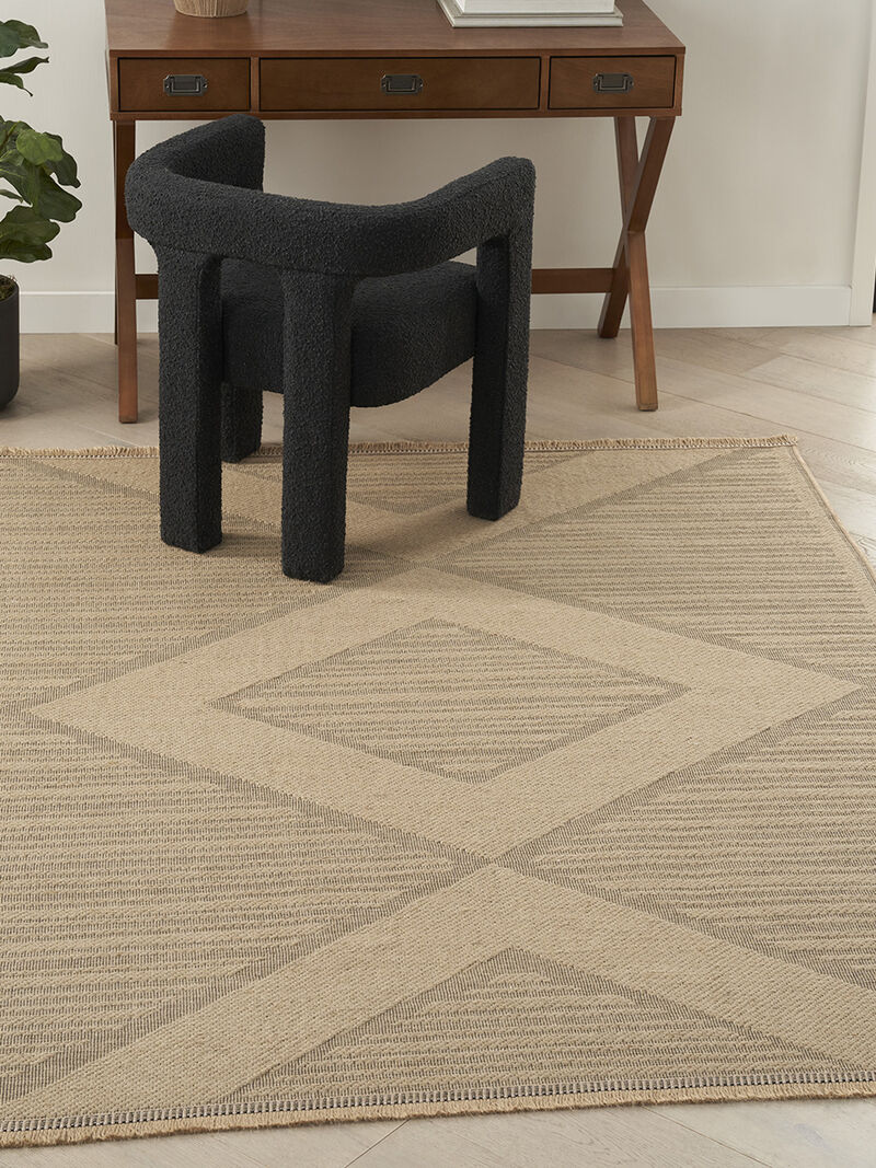 Washable Jute WSJ01 Natural/Beige 3'11" x 5'11" Rug