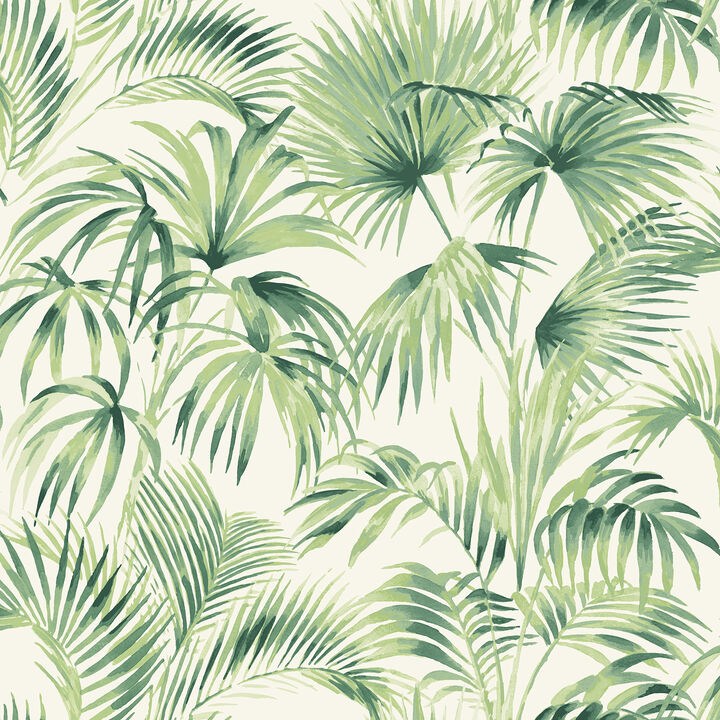 Manaus Green Palm Frond Wallpaper (Set of 2)