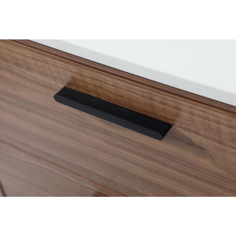 Elegant Kitchen and Bath 36 inch Single bathroom vanity in walnut brown