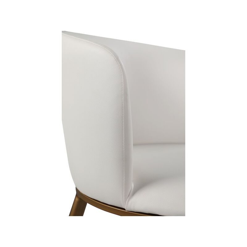 Meridian Furniture Skylar White Vegan Leather Dining Chair, Set of 2