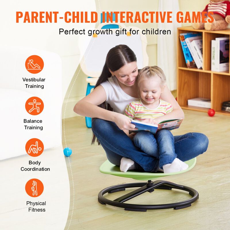 Kids Swivel Chair 220 LBS Capacity Sensory Spinning Seat with Base image number 3