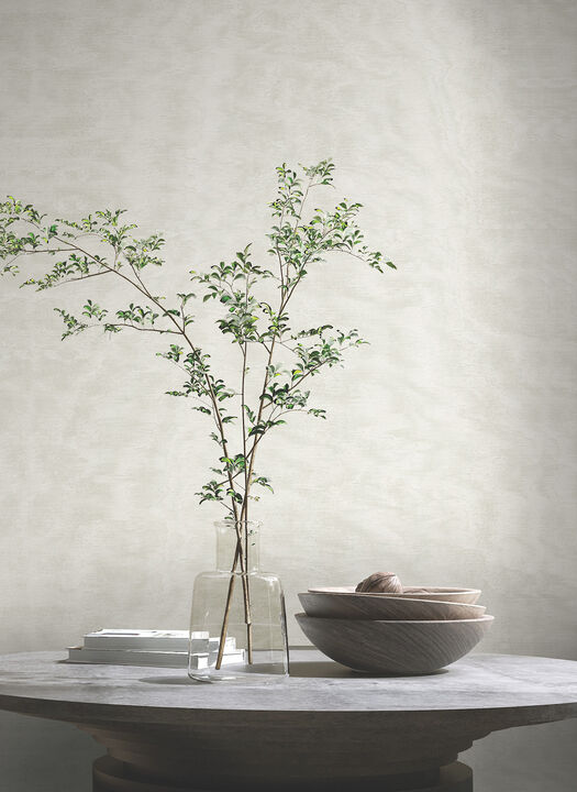 Shimmering Moire White Textured Wallpaper