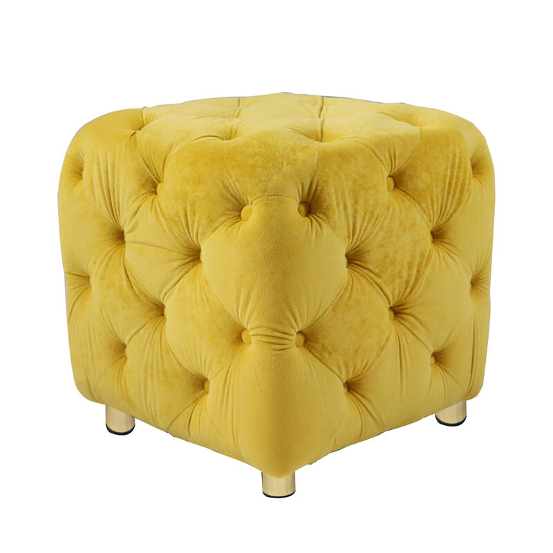 GOODSILO Versatile Modern Velvet Upholstered Ottoman Footstool with Multi-Functional Design for Stylish Home D&eacute;cor and Comfortable Seating image number 8