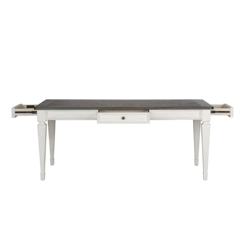Liberty Furniture Allyson Park Rectangular Leg Table in Wirebrushed White w/ Charcoal Top image number 3