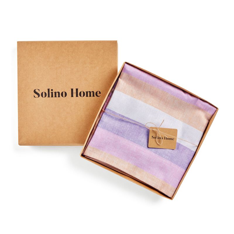 Christmas Linen Tablecloth - Gelato Stripe, Solino Home