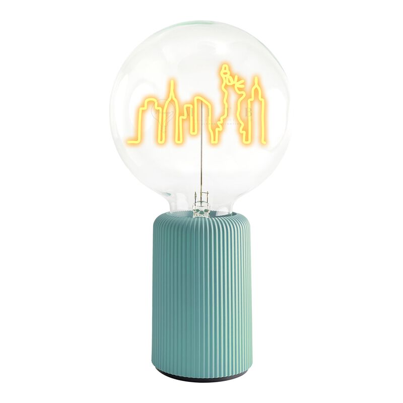 Bulb NEW YORK SKYLINE Amber with Base Table Lamp PORTABLE Pop image number 0