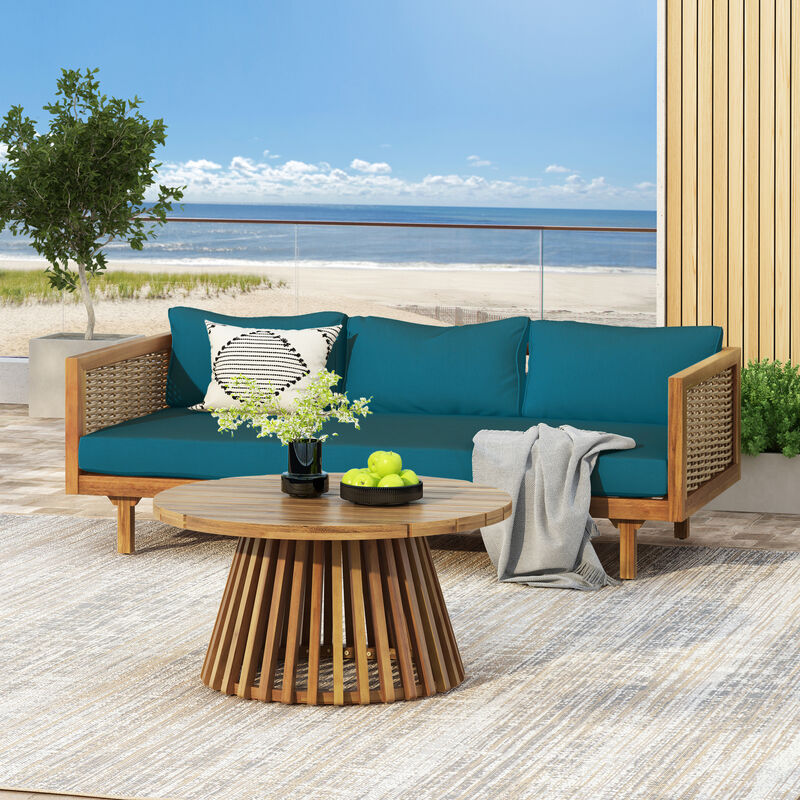 Merax 3-seater Daybed and Coffee Table Outdoor Seating Set
