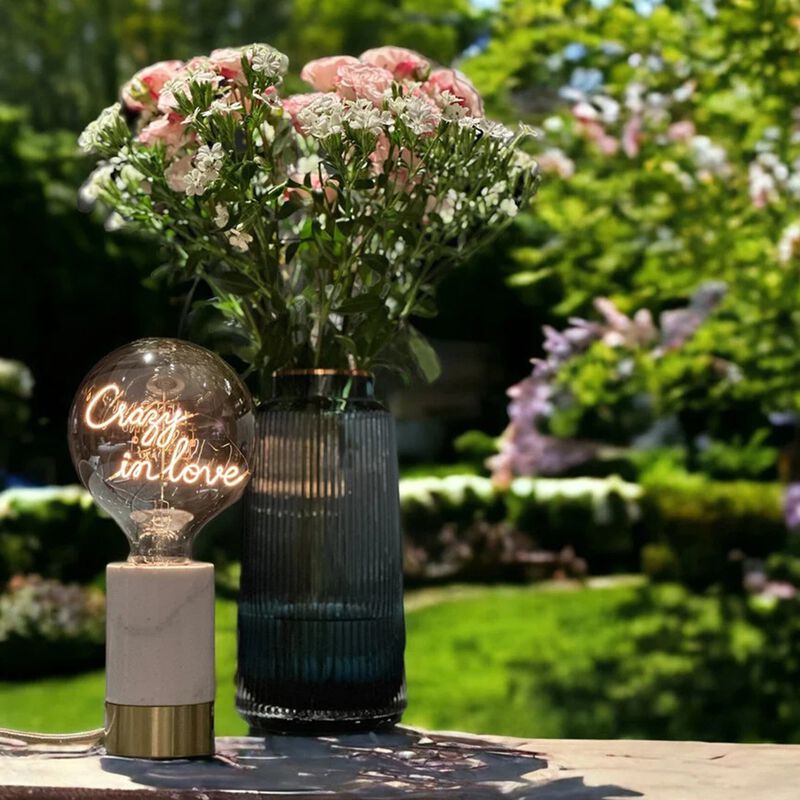 Bulb CRAZY IN LOVE Amber with Base Table Lamp PORTABLE Pop image number 2