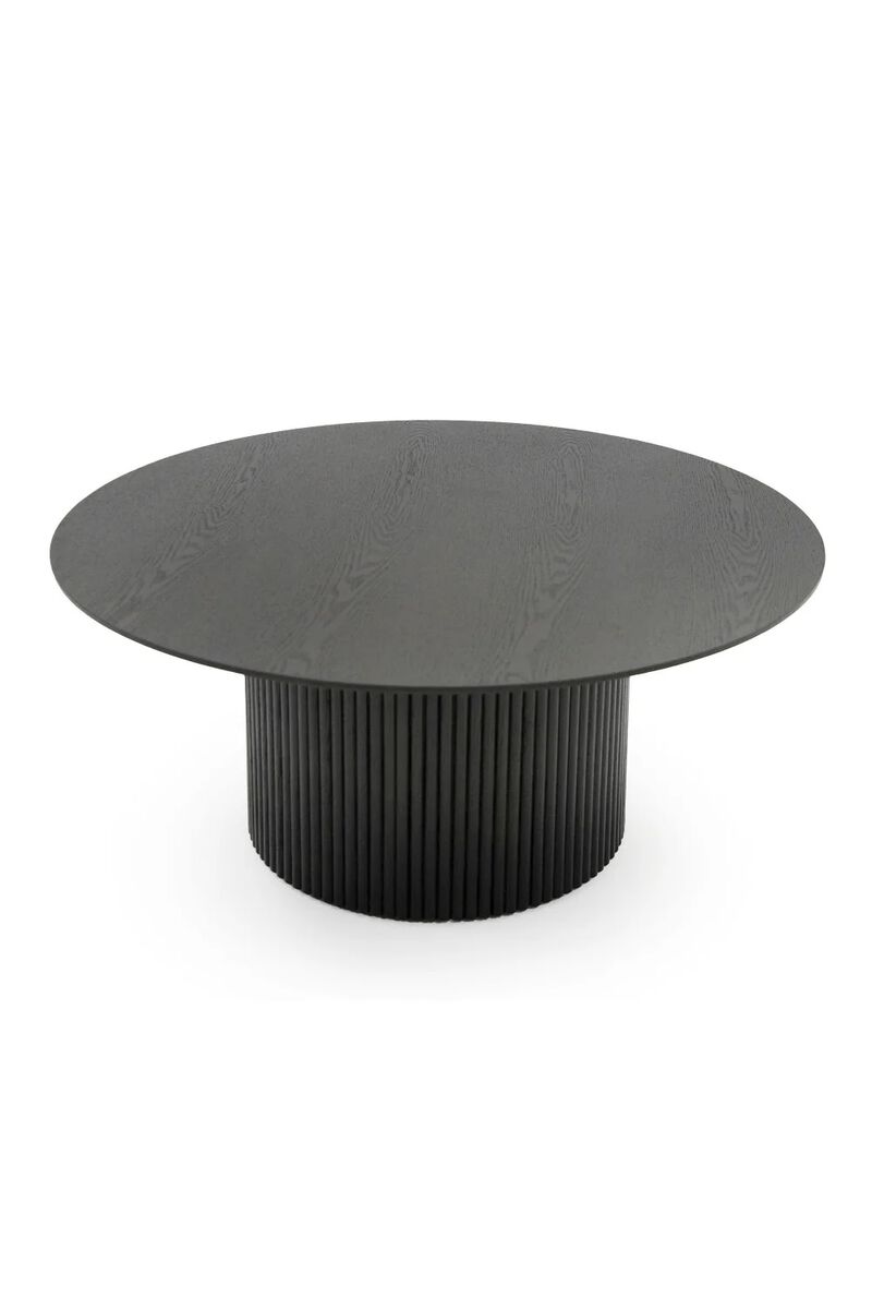 Black Ash Round Coffee Table | OROA Modern Rawlins image number 2