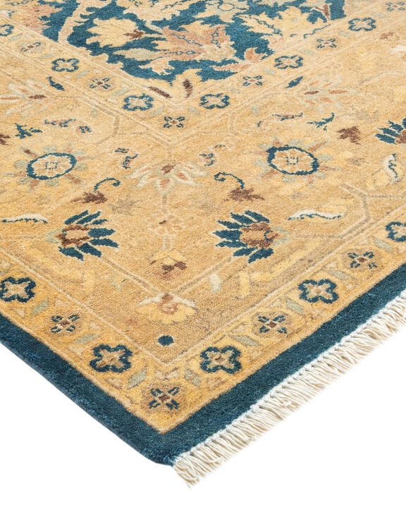Eclectic, One-of-a-Kind Hand-Knotted Area Rug  - Blue, 6' 3" x 9' 0"