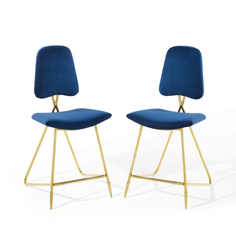 Ponder Counter Stool Performance Velvet Set of 2 image number 0