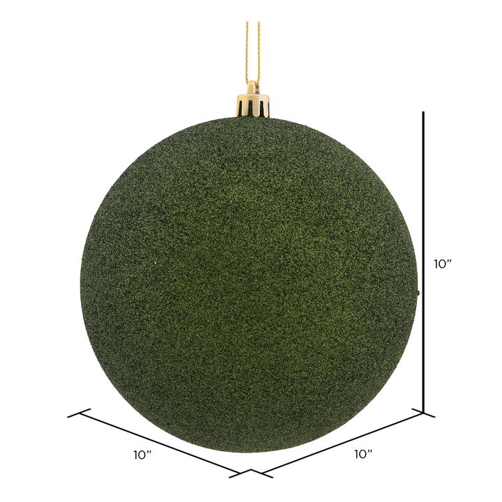 Vickerman Moss Green Glitter Ball Drilled Cap -