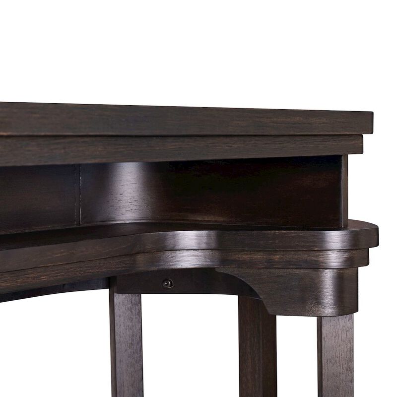 Liberty Furniture Living Room Console Bar Table - AC USB Charging Station  - Peppercorn Oak Wood image number 8