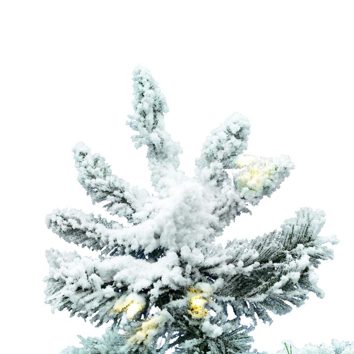 Flocked Slim Utica Artificial Christmas Tree
