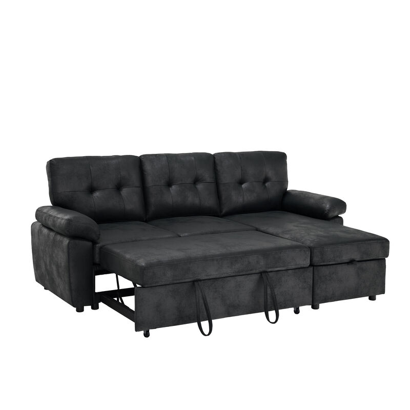 TATEUS  L-Shaped Pull-Out Sectional Sofa image number 2