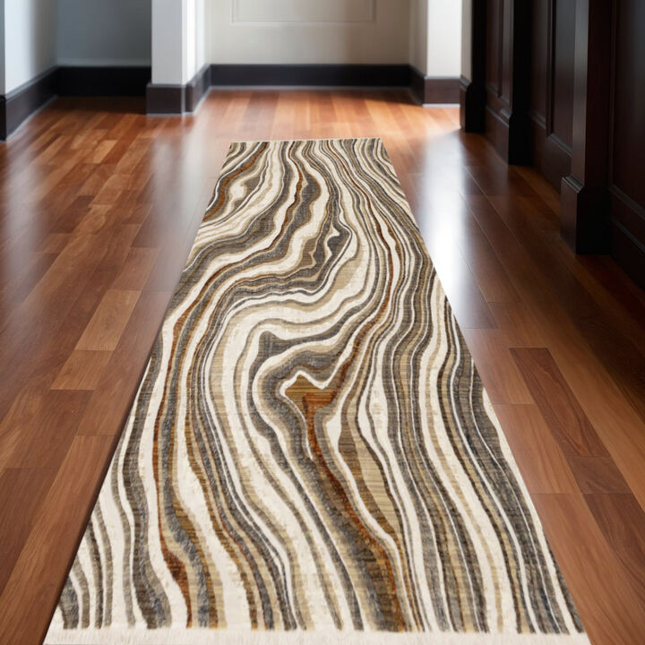 HomeRoots Abstract Runner Rug
