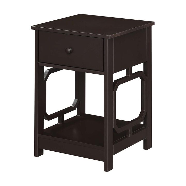 Convenience Concepts Omega 1 Drawer End Table Espresso
