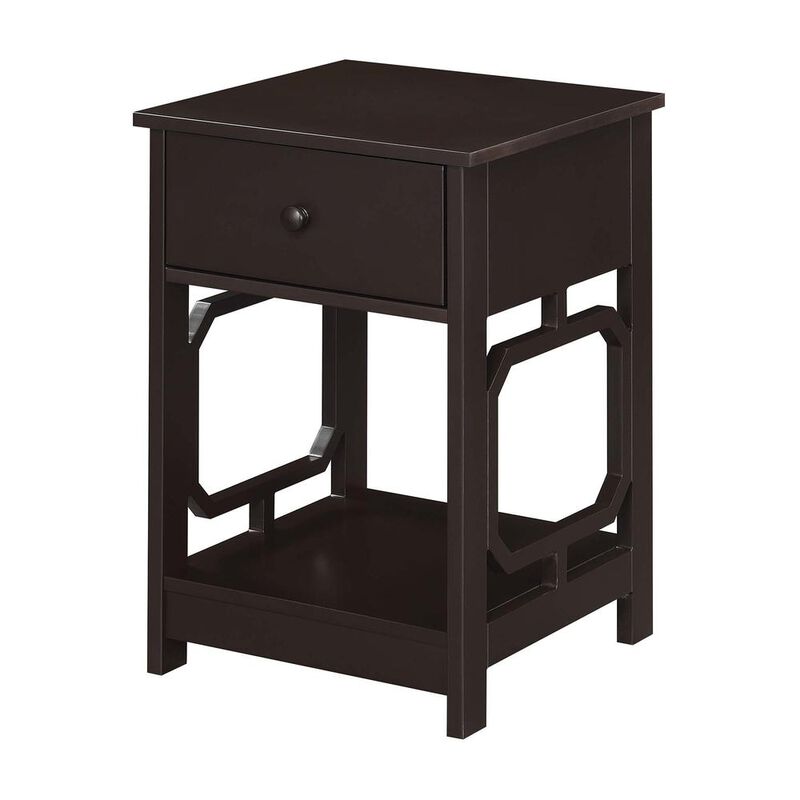 Convenience Concepts Omega 1 Drawer End Table Espresso