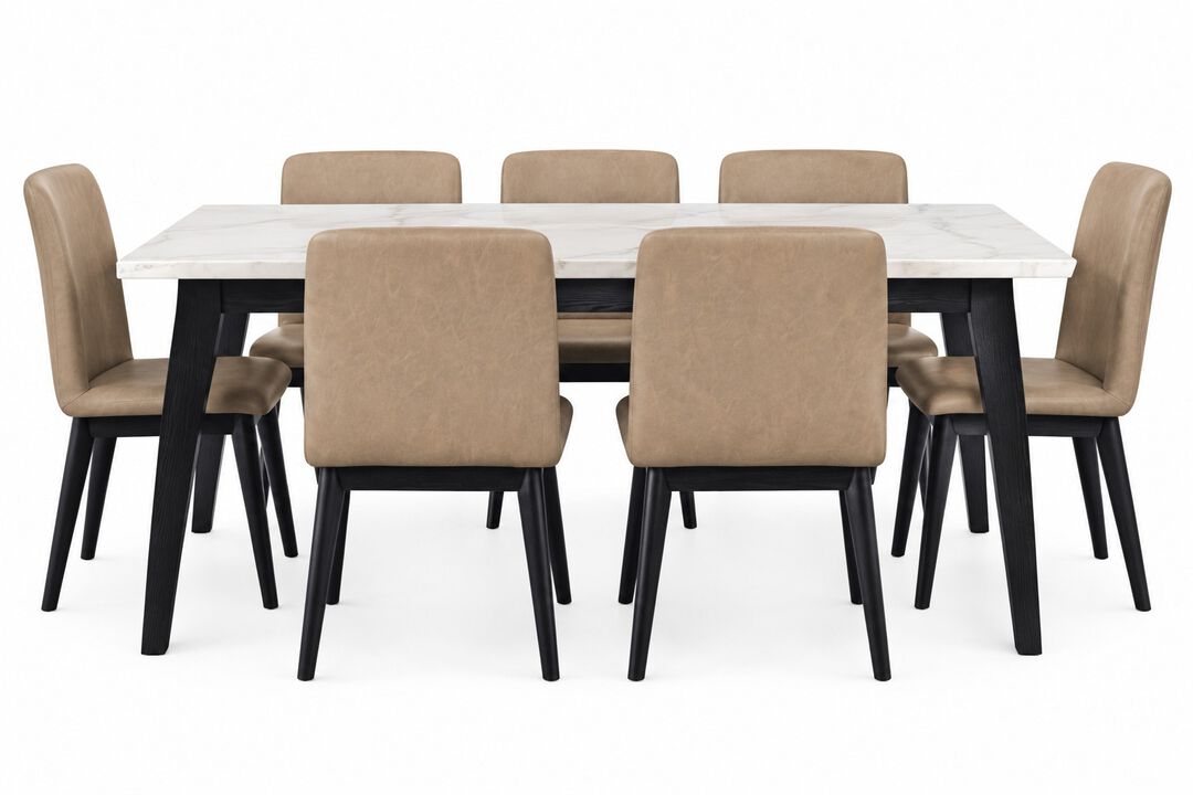Vida Black 7-Piece Dining Set