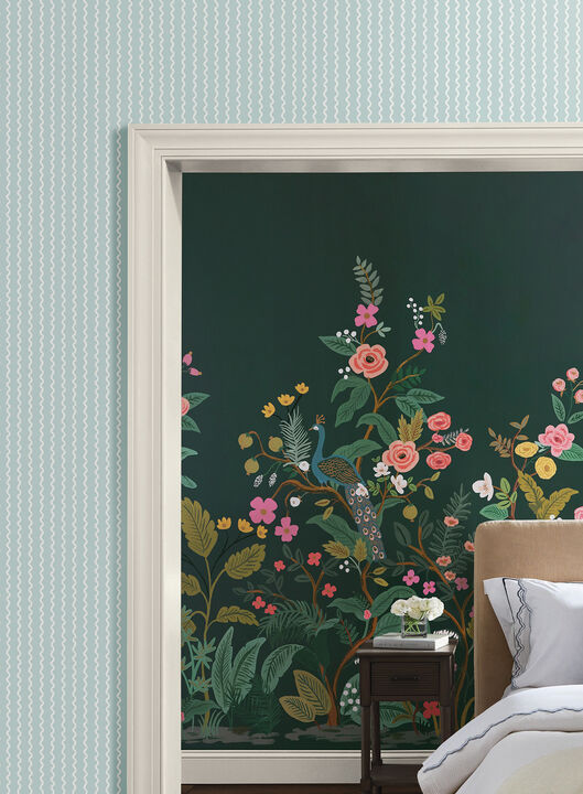 Rickrack Light Blue Wallpaper