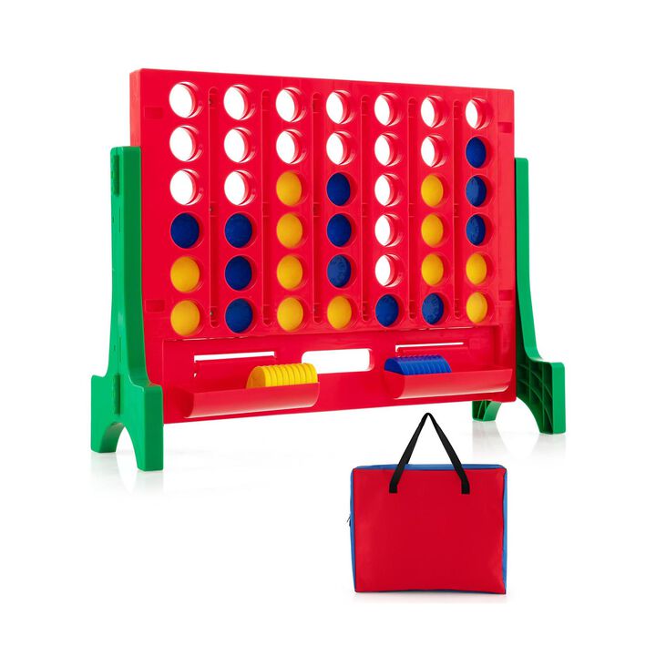 4-to-Score Jumbo Connect Game Set with Carrying Bag for Family Parties