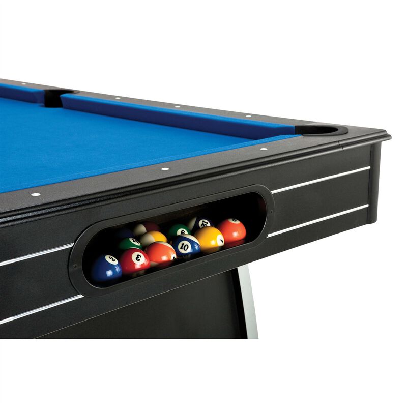 Luxury Pool Table with 2 Cues, Complete Billiard Ball Set, and Classic Green Felt Top