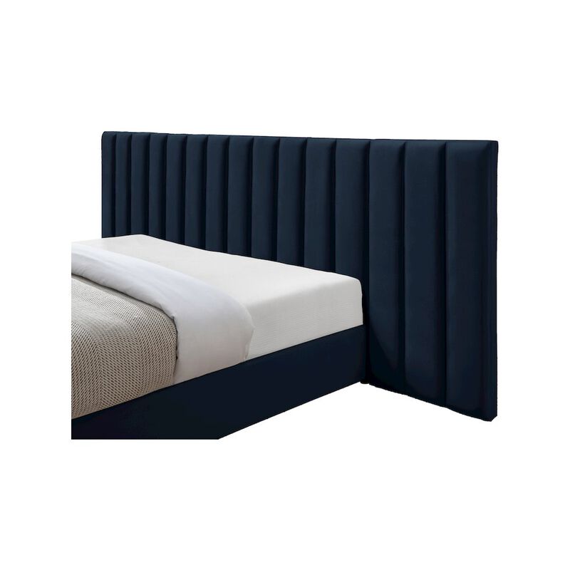 Meridian Furniture Pablo Navy Velvet King Bed