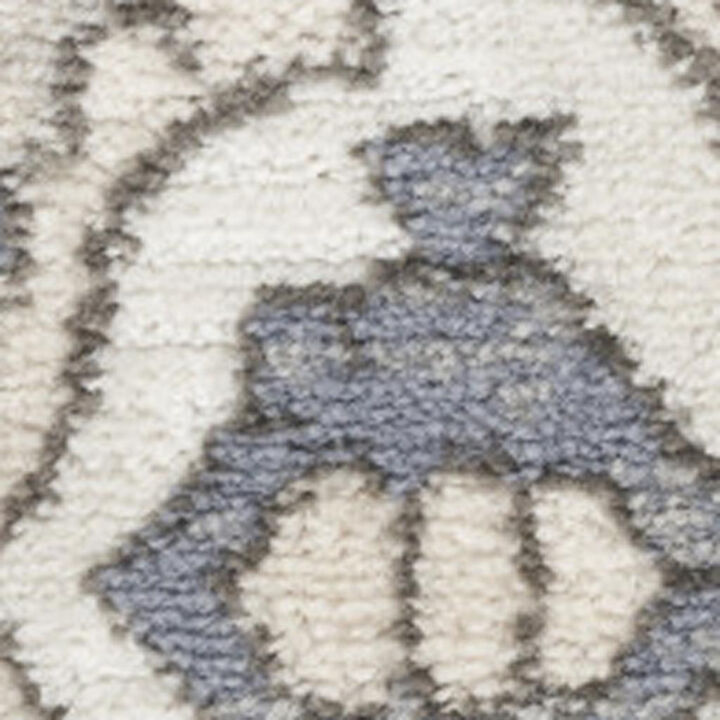 HomeRoots Medallion Power Loom Distressed Area Rug