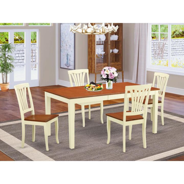 6-Pc Dining room set- Kitchen dinette Table and 4 Kitchen Dining Chairs along with Bench