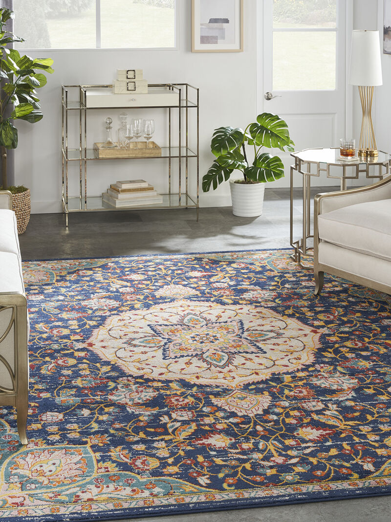 Passion PSN22 Navy/Multicolor 8' x 10' Rug