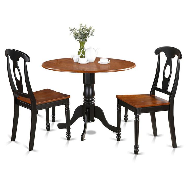 3 Pc small Kitchen Table set- small Table and 2 Dining Chairs