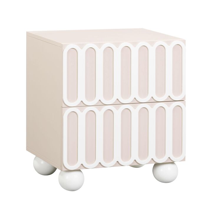 Casafoyer Tori Motif Taupe Nightstand