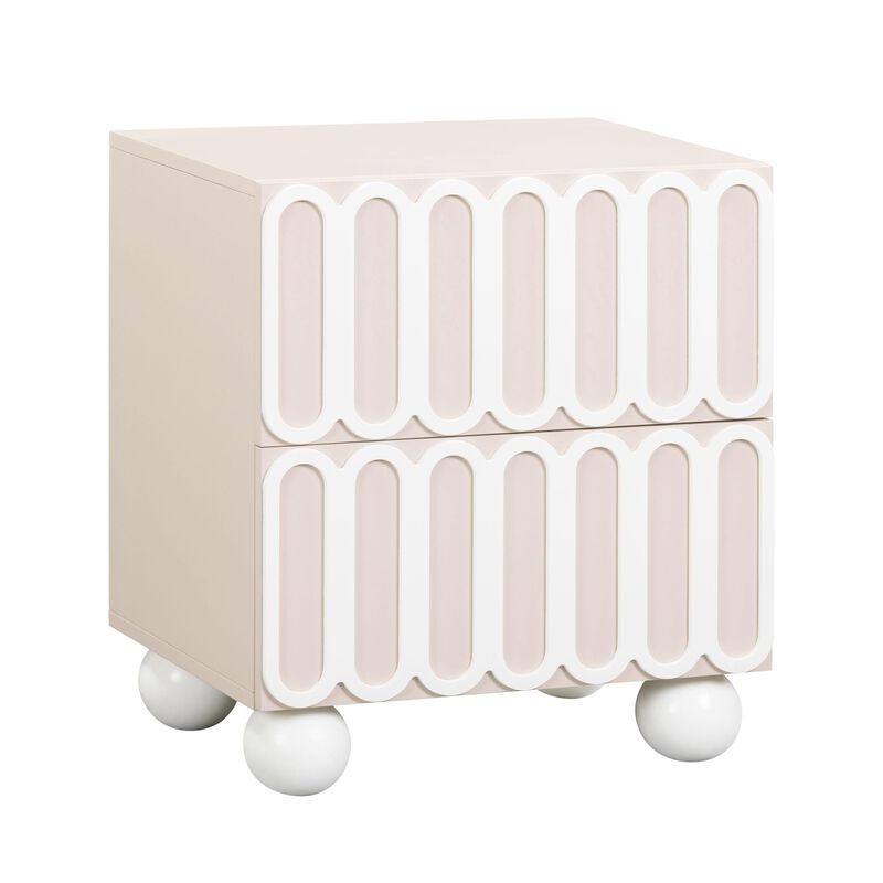 Casafoyer Tori Motif Taupe Nightstand image number 0