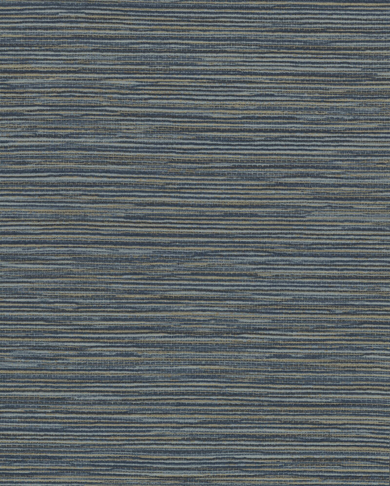 Ramie Weave Grasscloth Dark Blue Metallic Wallpaper image number 0