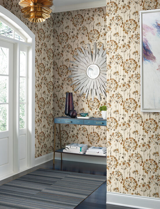 Flourish Cream & Gold Metallic Wallpaper