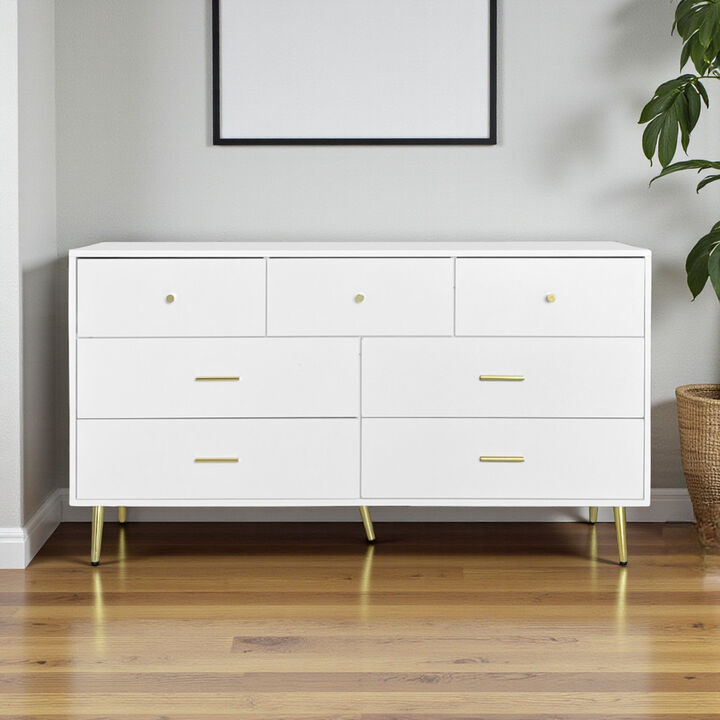 Large 7-Drawer Chest Storage Cabinet with Handles & Sturdy Legs