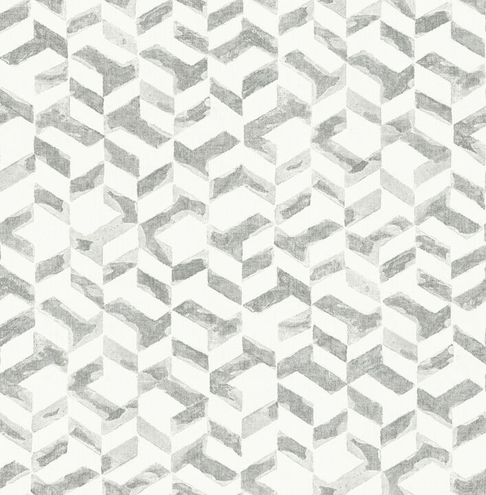 Instep Platinum Abstract Geometric Wallpaper