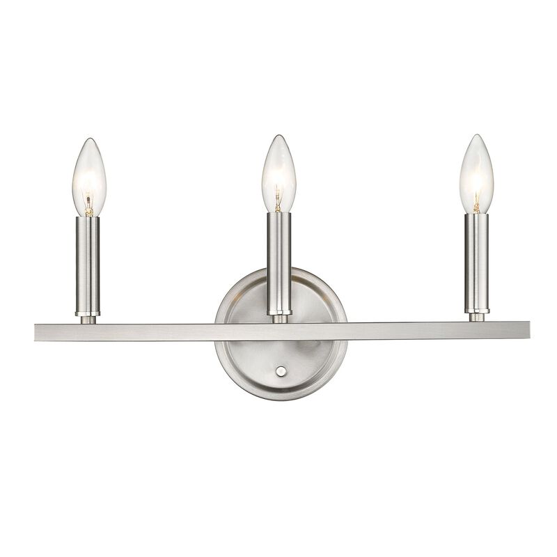 Hivvago Three Light Silver Wall Sconce