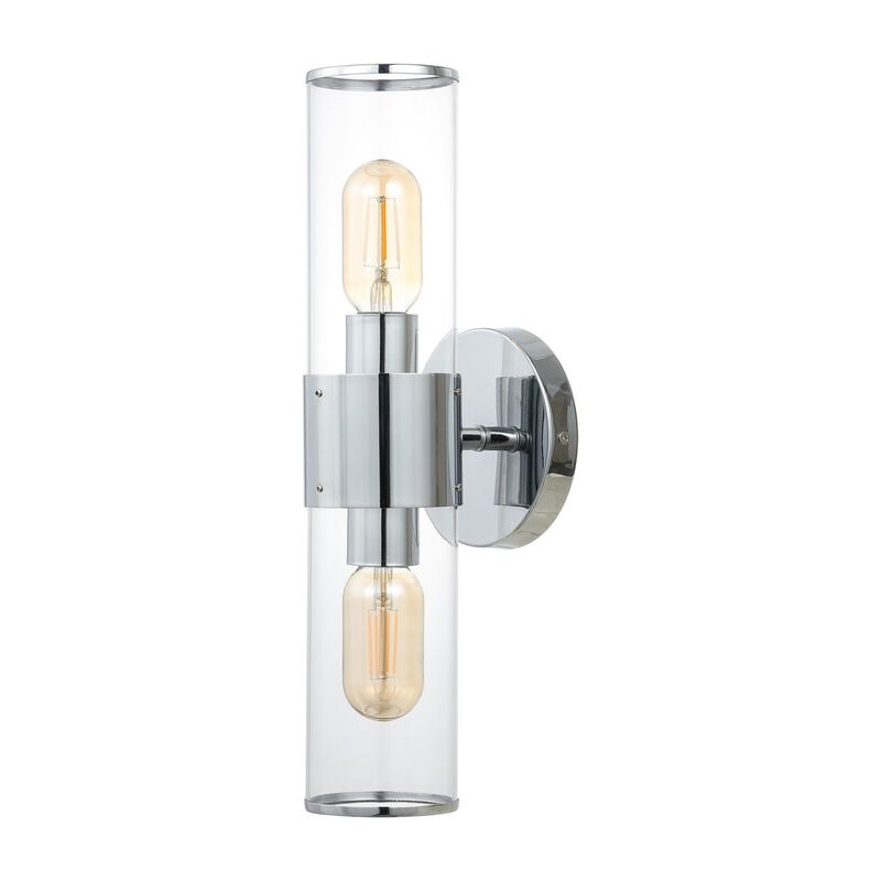 Quinn Mid Century Modern Iron/Acrylic LED Sconce image number 5