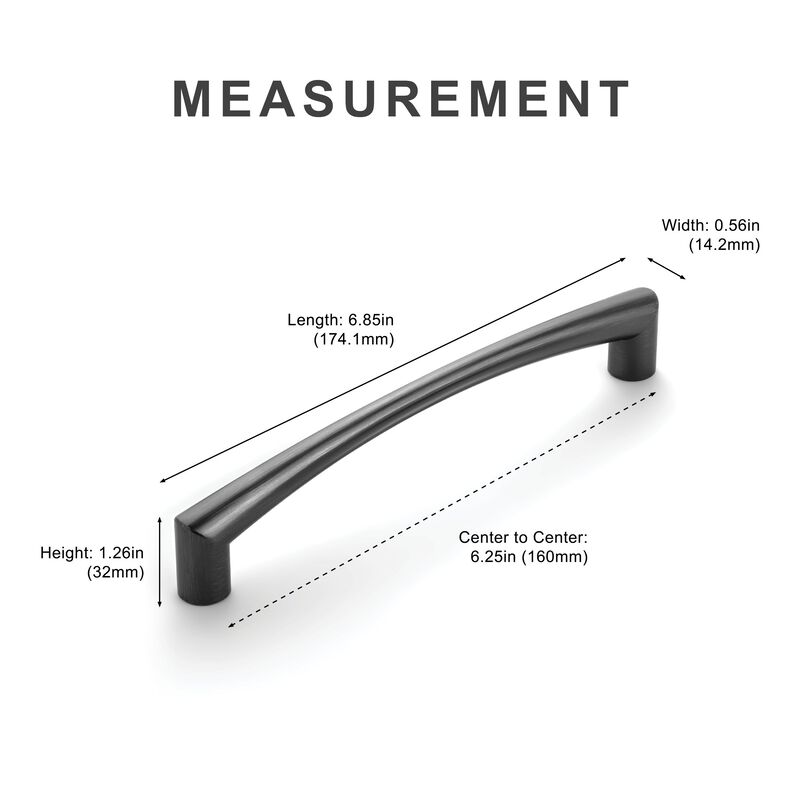 Hestia Hardware 10 Pack 6.3 Inch New Modern Curved Arch Cabinet Pulls image number 3