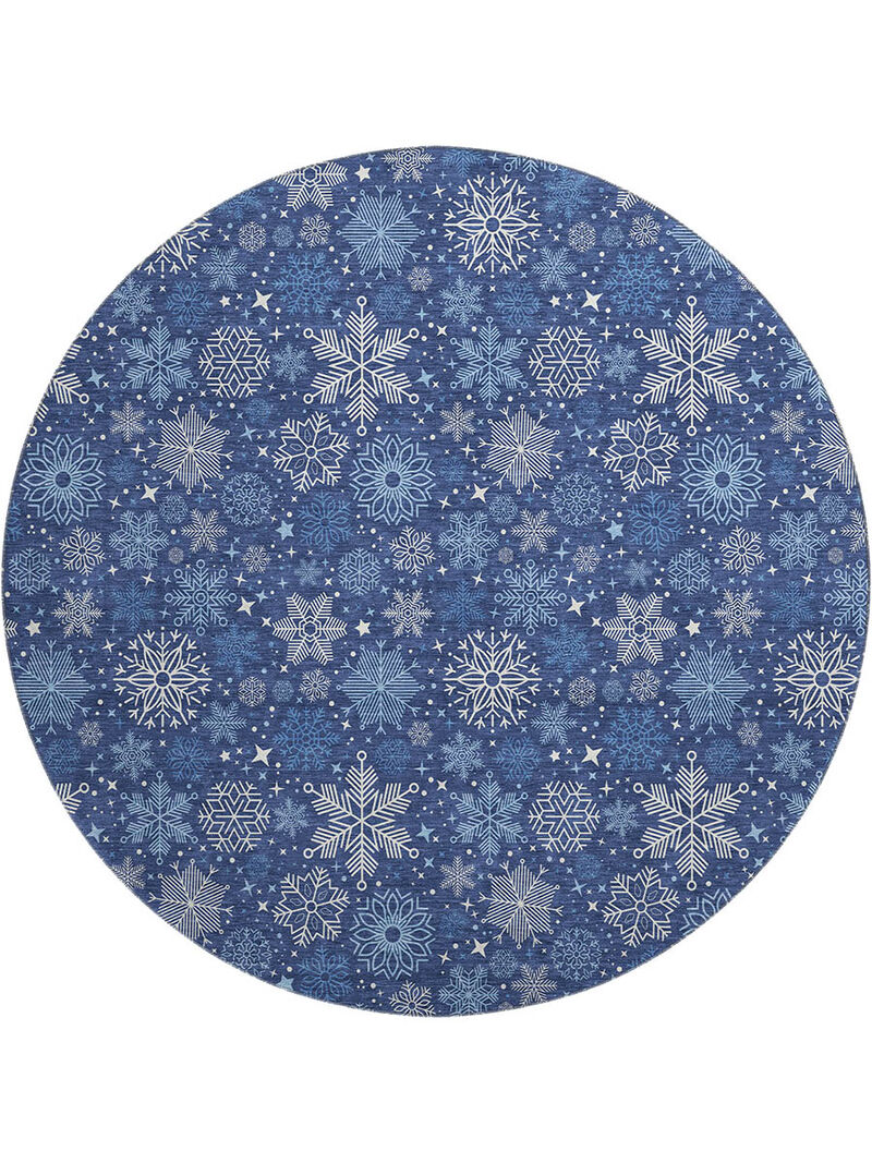 Merry & Bright MY25 Navy 8' Round Rug