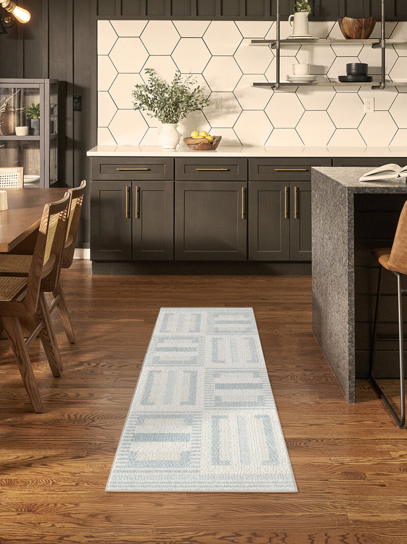 Nordic NRC11 Ivory/Blue 2' x 6' Rug