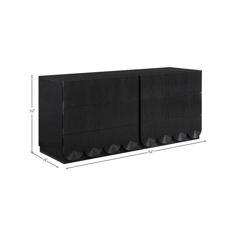 Meridian Furniture Scallop Black Dresser