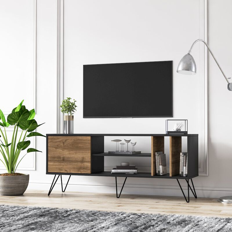 Decorotika Mistico 55'' Tv Stand - Black & Walnut