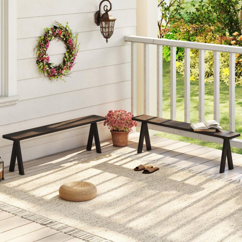 Hivvago 3-Person Outdoor Bench Set of 2 with 800 LBS Bearing Capacity