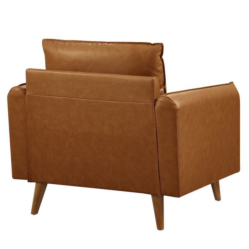 Revive Upholstered Vegan Leather Accent Armchair image number 4