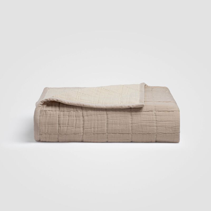 Gray Quilted Bedspread image number 0