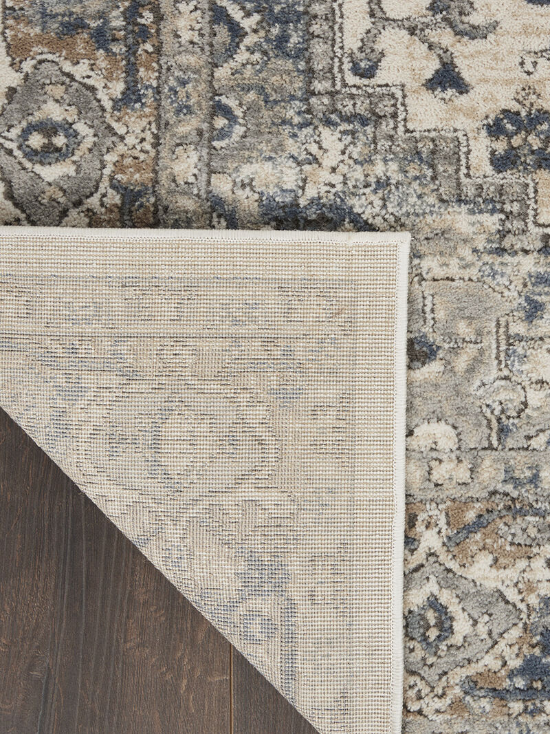 Quarry QUA05 Ivory/Gray 2'2" x 16' Rug