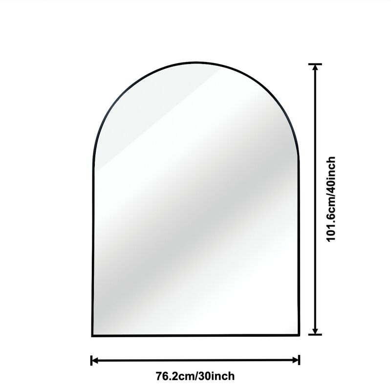 ELEMENT ACE Elegant Arched Wall Mirror Framed in Metal image number 2