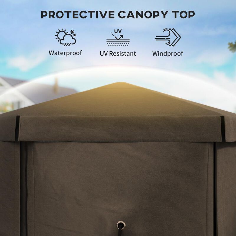 Hivvago Hexagon 12x12 Pop Up Canopy Shelter image number 5